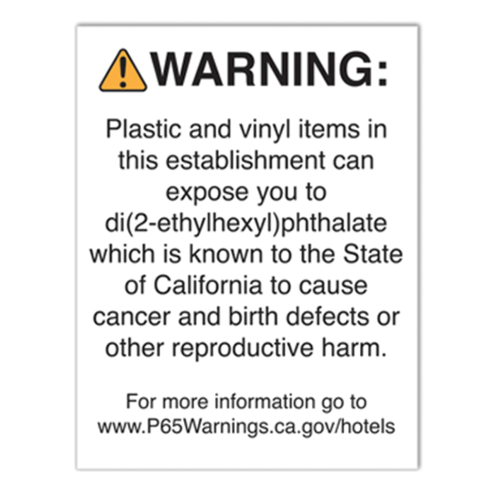 Picture of Plastic & Vinyl Warning Sign (CA Prop 65)
