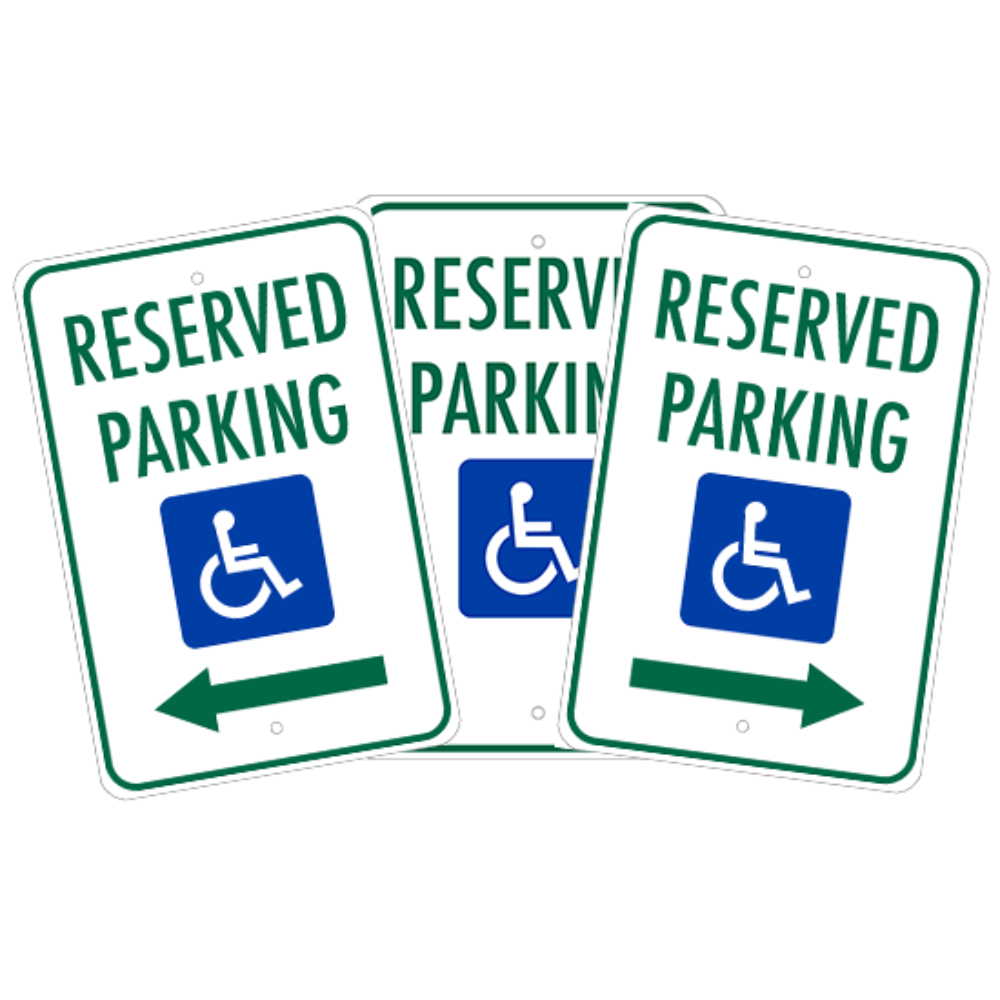 Picture of Reserved Parking Sign with ISA Symbol-Federal