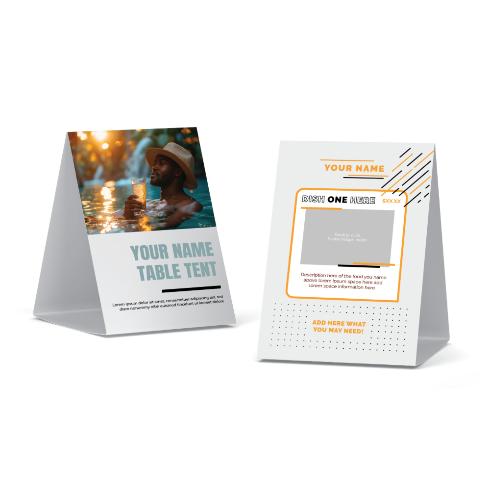 Picture of Full Color Paper Table Tents-4.25" x 6" Vertical